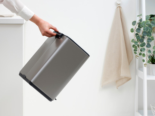 Brabantia Bo kanta s pedalom, 12 l, platina