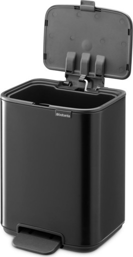 Brabantia Bo kanta s pedalom, 4 l, mat crna