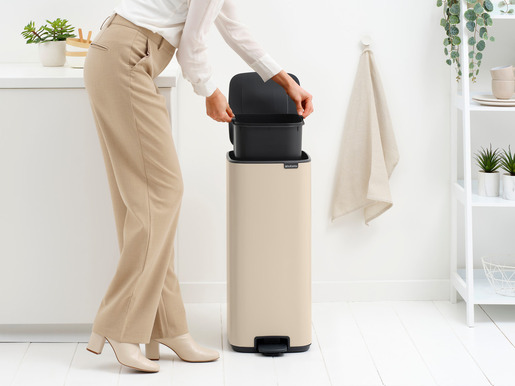 Brabantia Bo kanta s pedalom, 30 l, bež