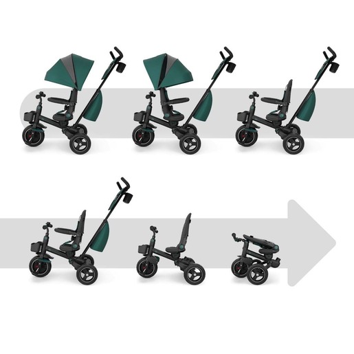 Kinderkraft Tricikl SPINSTEP 2 PLUS, zeleni