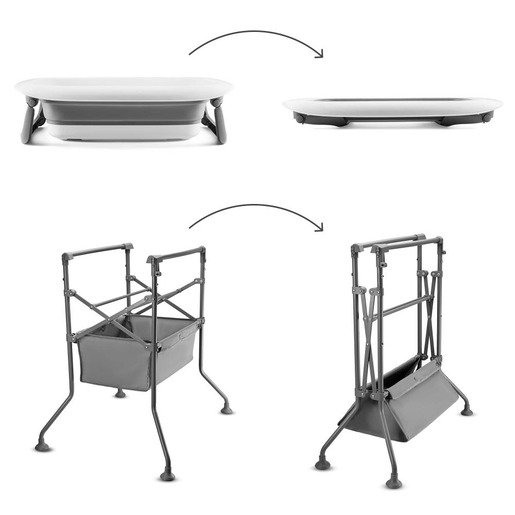 Kinderkraft Bubbly sklopivi stol za prematanje s kadicom, Grey