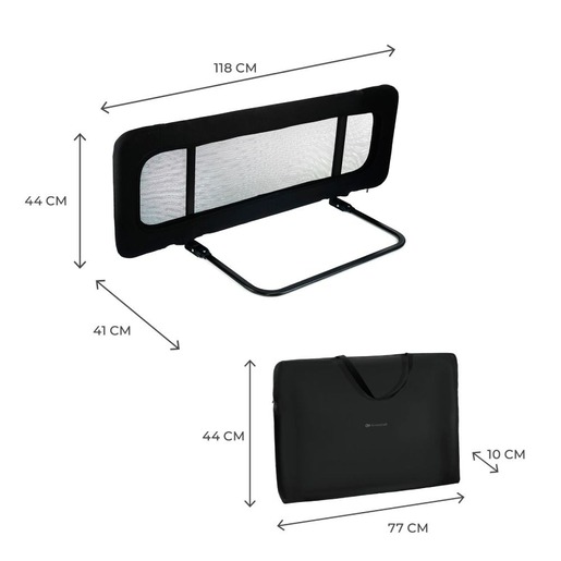 Kinderkraft Guard Dream zaštitna ograda za krevet 118x41x44 cm, Black