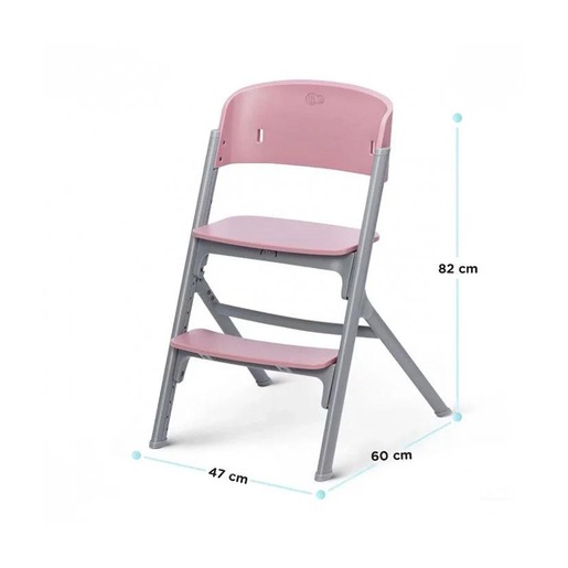 Kinderkraft hranilica LIVY bez pladnja, Pink
