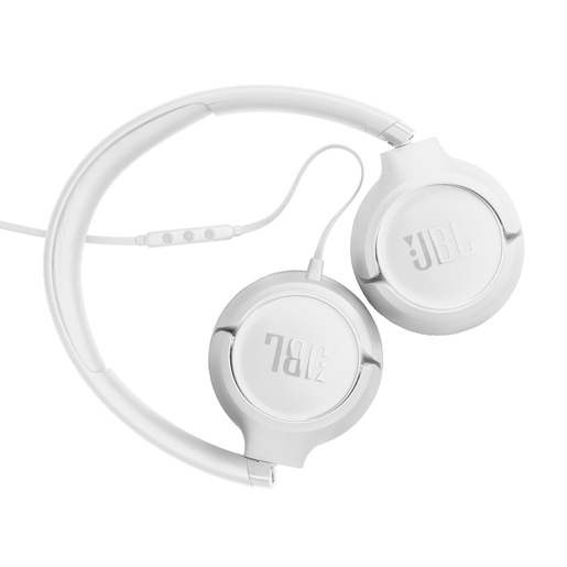 JBL Tune 530, žične on-ear slušalice, bijele