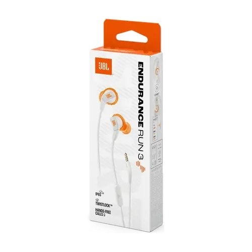 JBL Endurance Run 3, bežične in-ear slušalice, bijele