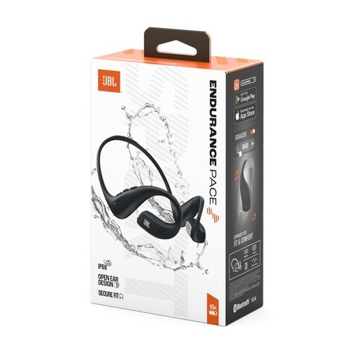 JBL Endurance Pace, bežične on-ear slušalice, crne