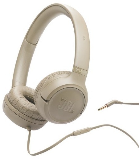 JBL Tune 530, žične USB-C on-ear slušalice, bež