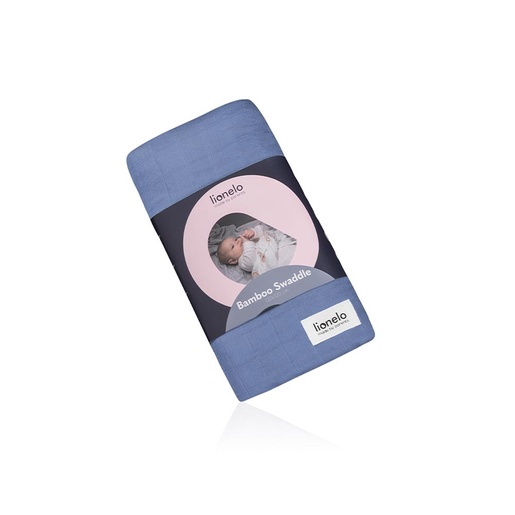 Lionelo Swaddle deka bambus 120x120 cm, Blue Denim