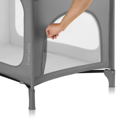 Lionelo Jasmin putni krevetić Easy Fold, Grey Stone