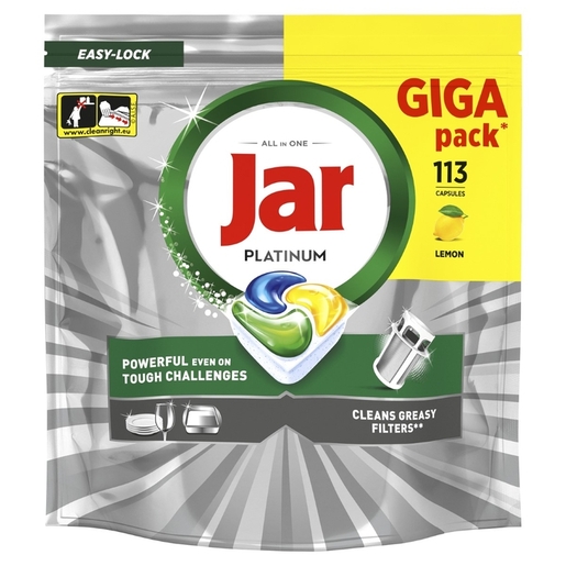 Jar Platinum, kapsule za strojno pranje posuđa, 113 kom