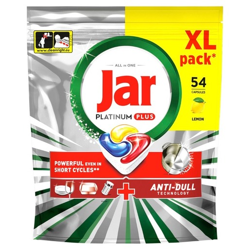 Jar Platinum+, kapsule za strojno pranje posuđa, 54 kom