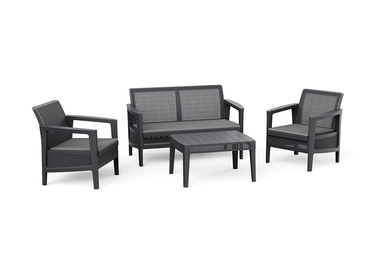 KETER Atlas Linea vrtna garnitura, grafit-tamno siva