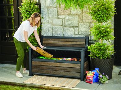 KETER Deco vrtna klupa, orah