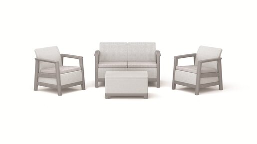 KETER Scandi Linea vrtna garnitura, siva