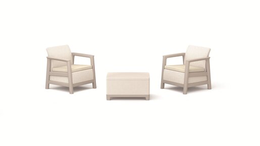 KETER Scandi Linea balkonski set, pepeljasto siva