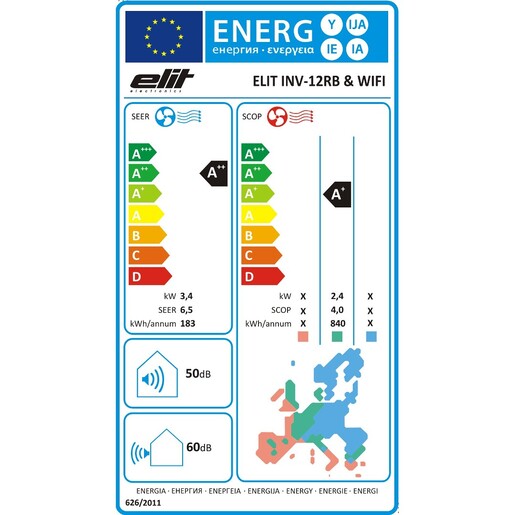 Elit klima uređaj INV-12RW WIFI