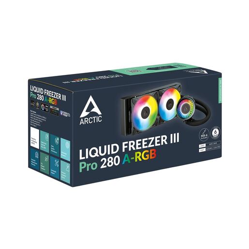 Vodeno hlađenje za procesor Arctic Liquid Freezer III Pro 280 A-RGB, crna, 280mm, ACFRE00183A