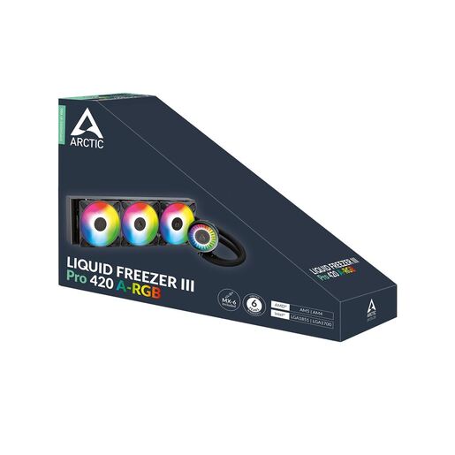 Vodeno hlađenje za procesor Arctic Liquid Freezer III Pro 420 A-RGB, crna, 420mm, ACFRE00185A