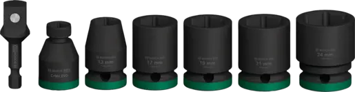 BOSCH Professional set nasadnih ključeva s adapterom PRO 1/2" Standard, 7 kom