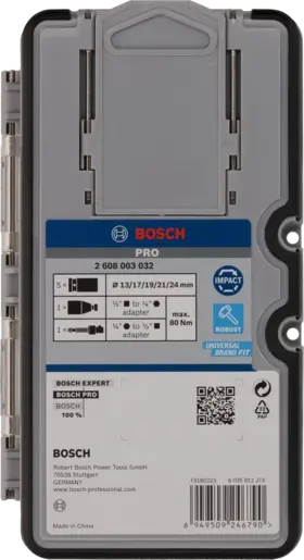 BOSCH Professional set nasadnih ključeva s adapterom PRO 1/2" Standard, 7 kom