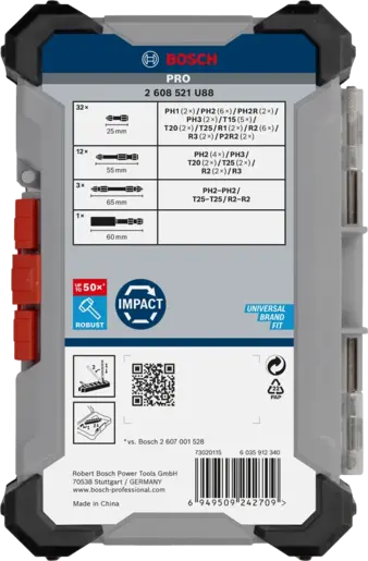 BOSCH Professional set bitova izvijača PRO Impact, 48 kom