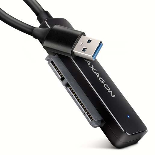 Ladica za disk Axagon, 2.5" HDD/SSD, USB3.2, adapter, crna (ADSA-FP2A)