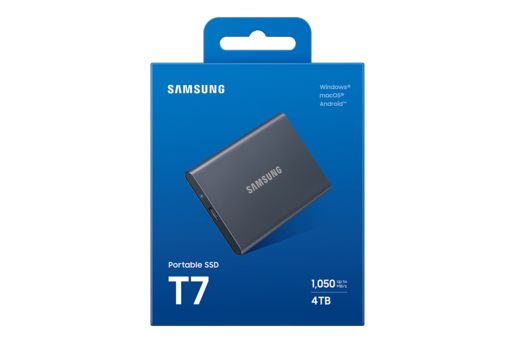 Vanjski SSD Samsung Portable T7 4TB Titan Gray, MU-PC4T0T/WW