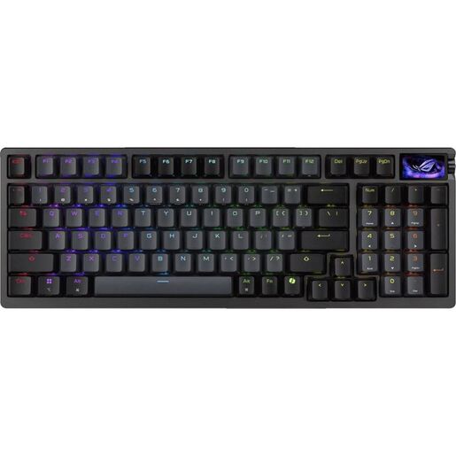 Asus ROG Azoth 96 HE, bežična mehanička tipkovnica, ROG HFX V2 Magnetic Switch, crna