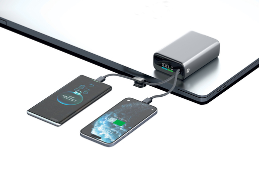 MaxMobile Powerbank T205ALP 20000mAh, PD, USB-C, 45W, sivi