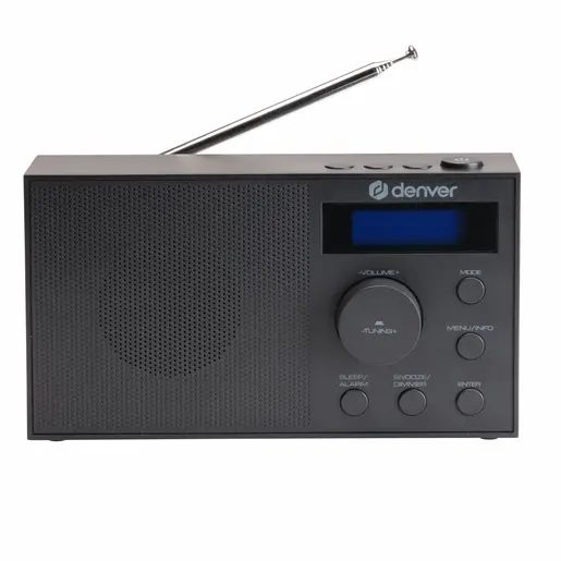 Denver DAB-51, radio budilica, crni