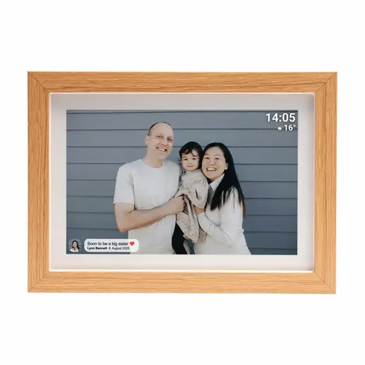 Denver PFF-1042, 512MB RAM/16GB, digitalni foto okvir, Light Wood