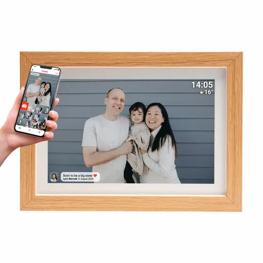 Denver PFF-1042, 512MB RAM/16GB, digitalni foto okvir, Light Wood