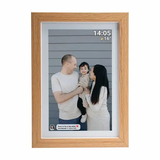 Denver PFF-1042, 512MB RAM/16GB, digitalni foto okvir, Light Wood