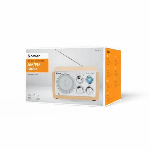 Denver TR-63 AM/FM radio, Light Wood