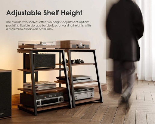 FITUEYES Eiffel V2 AS06 LED stalak za HiFi, orah