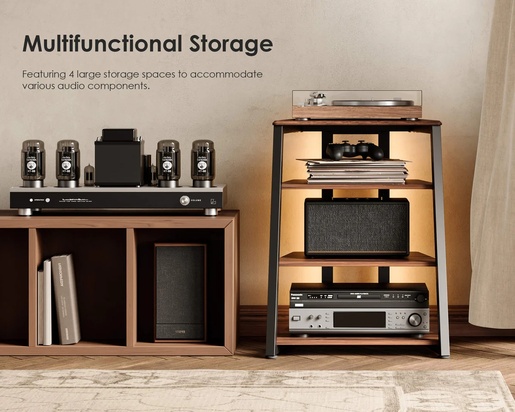 FITUEYES Eiffel V2 AS06 LED stalak za HiFi, orah