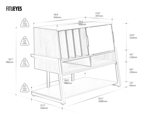 FITUEYES Eiffel RS10 stalak za HiFi