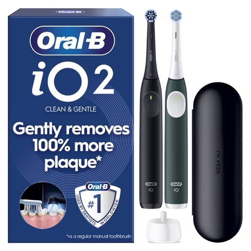 Oral-B električna četkica iO Series, duopack, crna/zelena