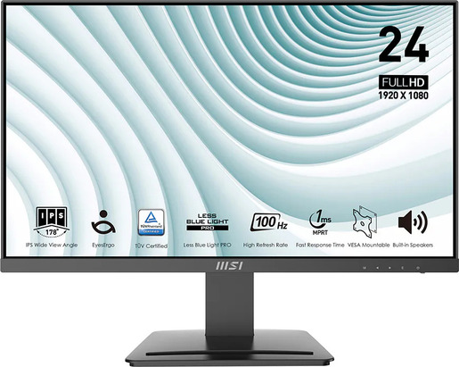 MSI PRO MP243X, 23.8" FHD IPS, 100Hz, 4ms, HDMI, DisplayPort, zvučnici, monitor