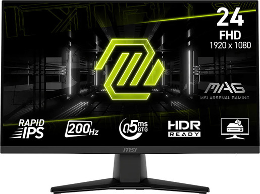 MSI MAG 242F, 23.8" FHD IPS, 200Hz, 0.5ms, HDMI, DisplayPort, monitor
