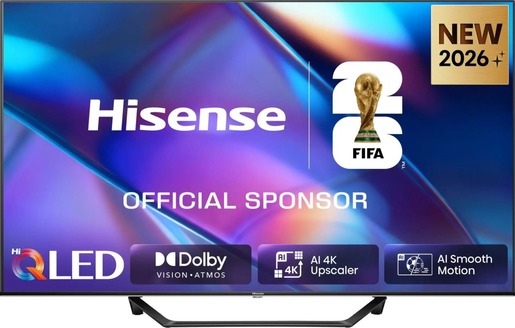 Hisense 43" Hi-QLED Smart TV 43A7S, 4K Ultra HD, VIDAA Smart, 60Hz Game Mode Plus