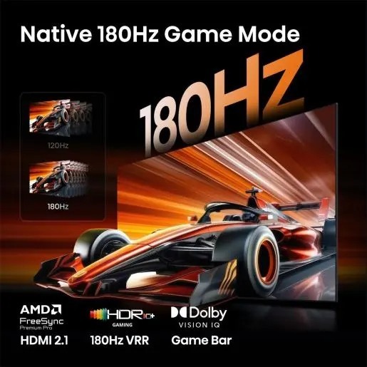 Hisense 55" RGB MiniLED TV 55UR8S, 4K Ultra HD, VIDAA Smart, Hi-View AI Engine, 180Hz Game Mode
