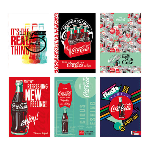 Set bilježnica Coca Cola, A4 linije, meki uvez, 10 KOM