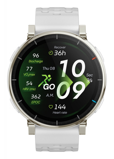 Amazfit Active 3 Premium, 45mm, Aero White, silikonski remen, pametni sat