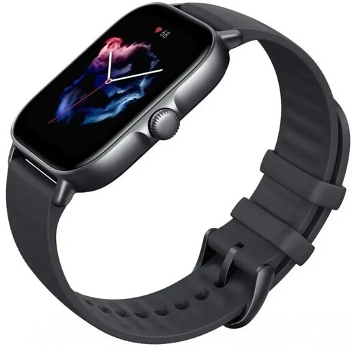 Amazfit GTS 3, 42mm, Graphite Black, silikonski remen, pametni sat