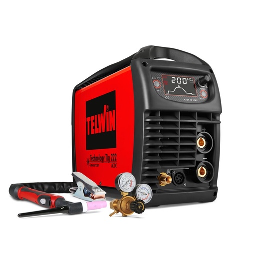 TELWIN PRO+ inverterski aparat za zavarivanje TIG-MMA TECHNOLOGY TIG 222 AC/DC-HF/LIFT VRD 230V, 5-200A