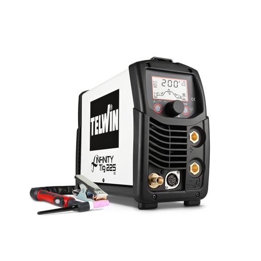 TELWIN PRO+ inverterski aparat za zavarivanje MMA-TIG INFINITY TIG 225 DC HF/LIFT VRD, 230 V, 5-200 A