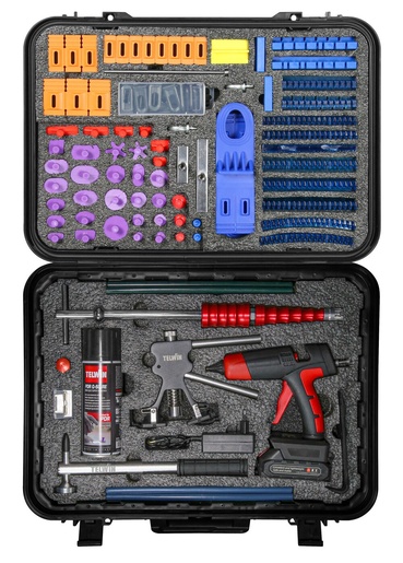 TELWIN PRO+ profesionalni sustav za popravak udubljenja ljepilom DELUXE, set od 110 namjenskih alata