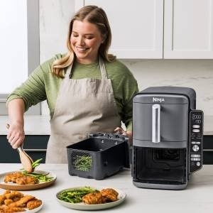 Ninja friteza SL400EU Foodie Double Stack 6u1, srebrna
