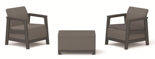 Keter Scandi Linea balkonski set, Mountain Grey & Graphite